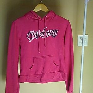 Billabong Pink hooded sweatshirt with front pocket